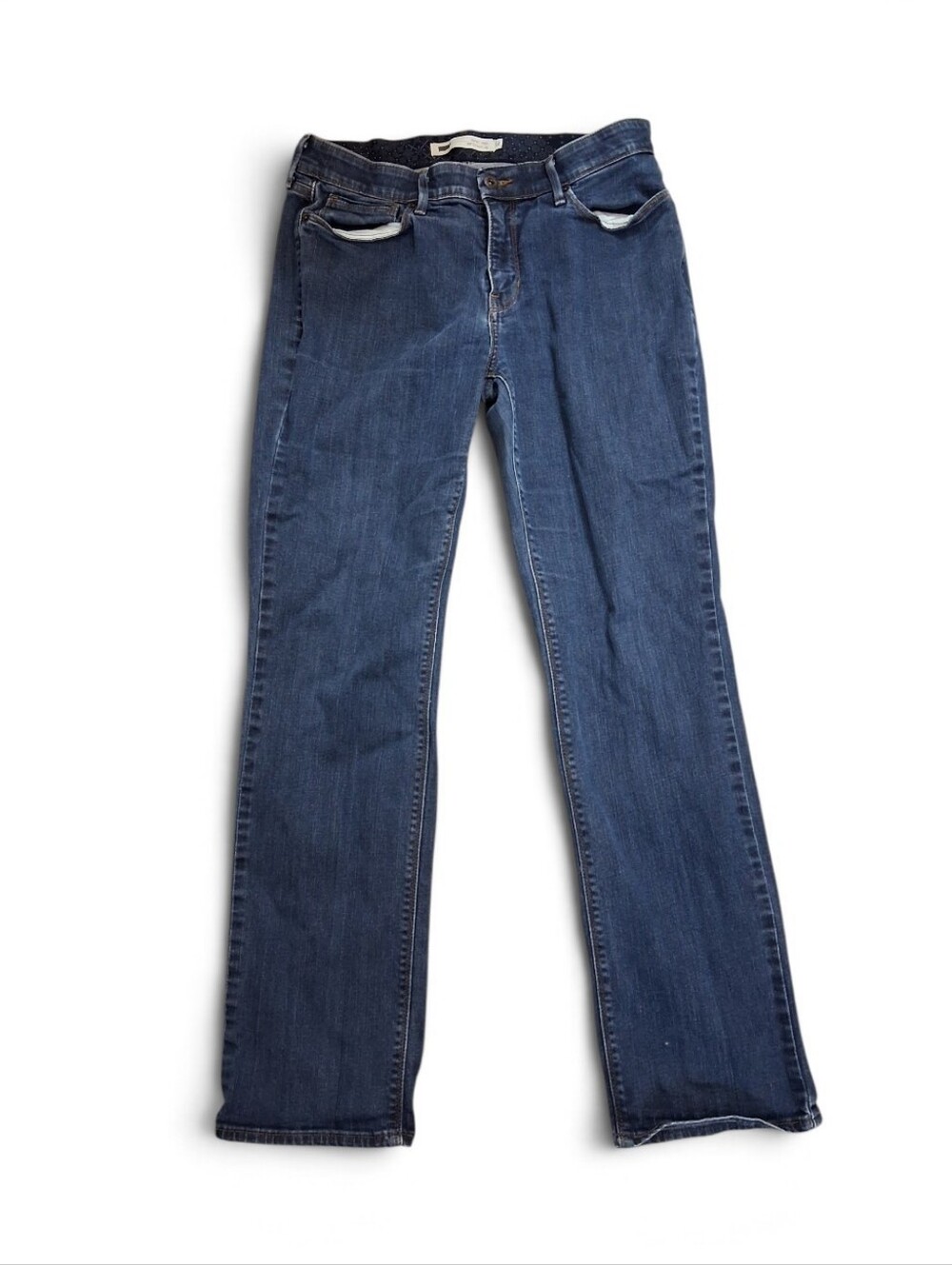 Levi's Women's Dark Blue Straight-Leg Jeans Sie 12M